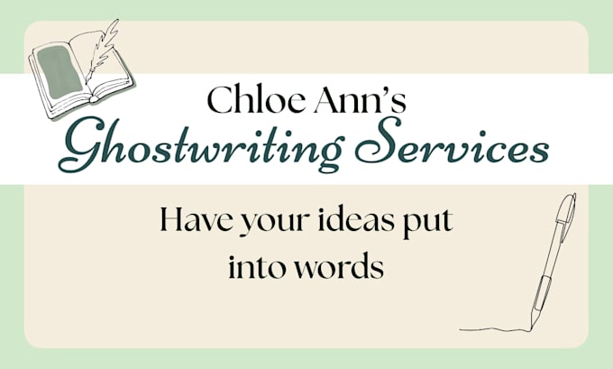 ghostwrite your fiction story