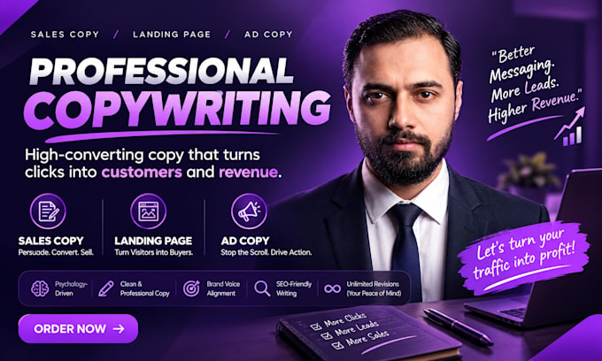 do professional copywriting for sales copy,landing page,and ad copy