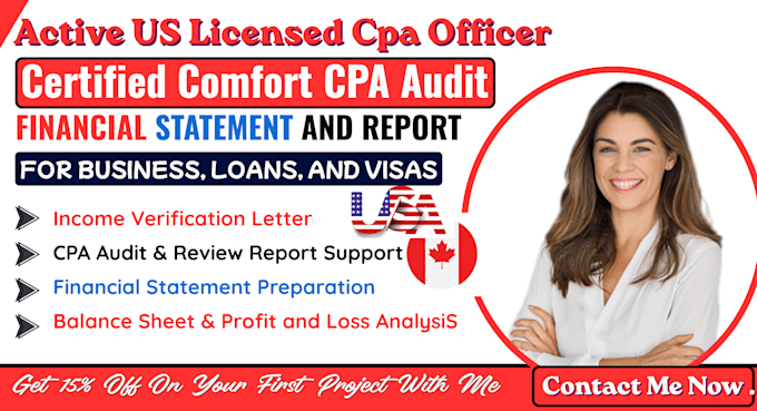 create CPA audit review report and financial statement analysis