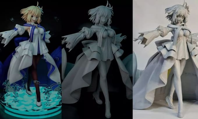 sculpt 3d printable character statue and action figure for 3d printing