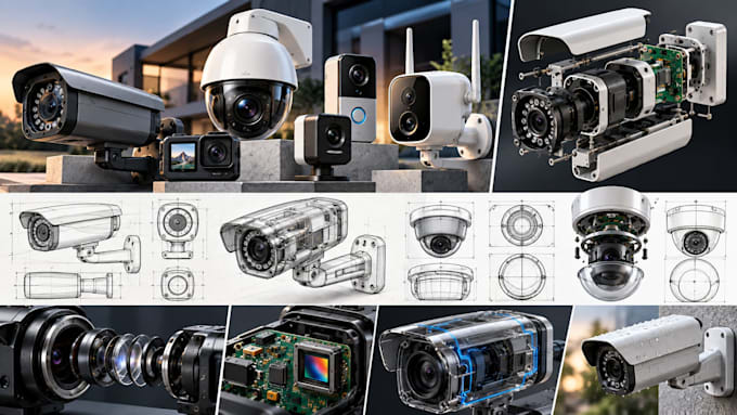 design cctv camera housing, enclosure and 3d cad model
