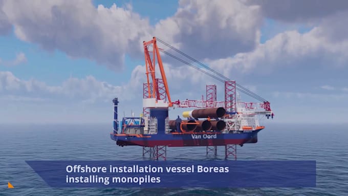 create 3d industrial animation offshore engineering marine installation vessel