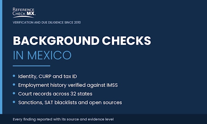 run a background check on a person or company in mexico