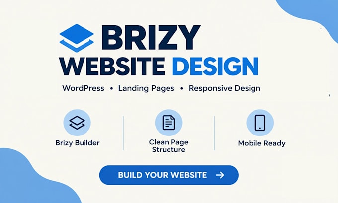 build brizy websites, landing pages and responsive wordpress sites