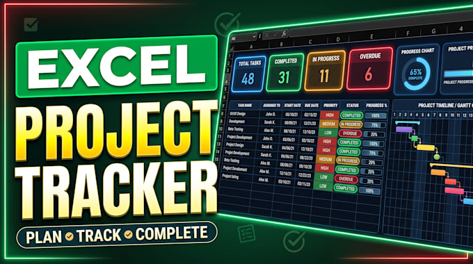 create an excel project management tracker