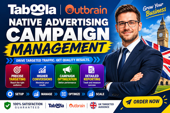 set up and manage taboola outbrain native ads traffic campaigns