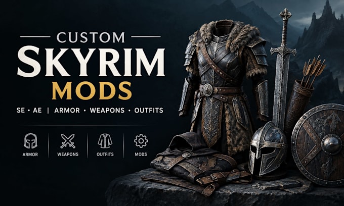 create custom 3d modeling skyrim se ae mods armor weapons and outfits