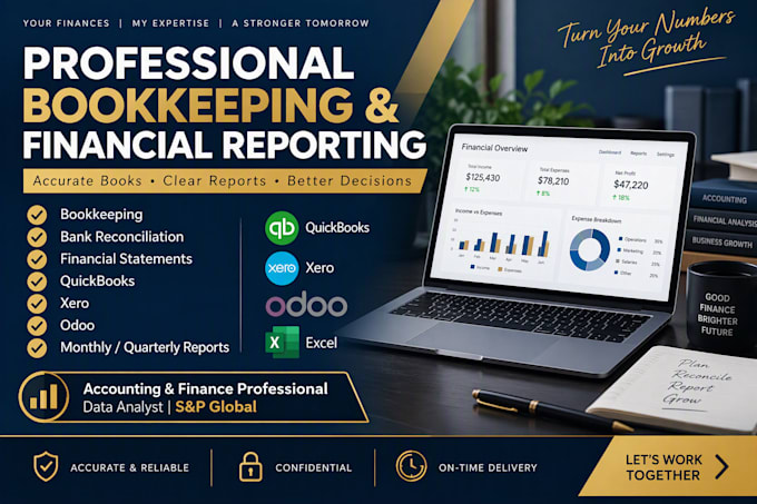 do bookkeeping, create financial reports, do bank reconciliation