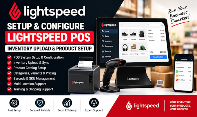 setup and configure lightspeed pos inventory upload product