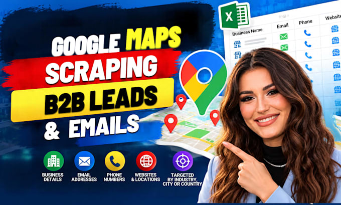 scrape google maps for b2b leads and emails