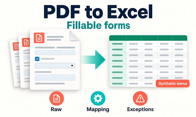 extract fillable PDF form data into a traceable excel workbook