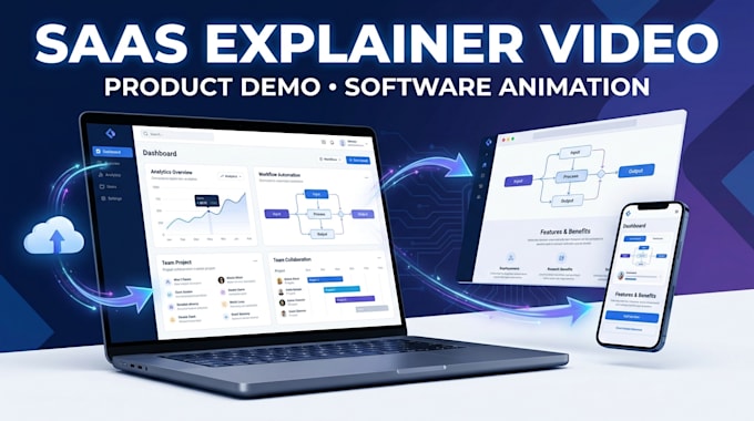 create a saas explainer video or product demo software explainer saas animation