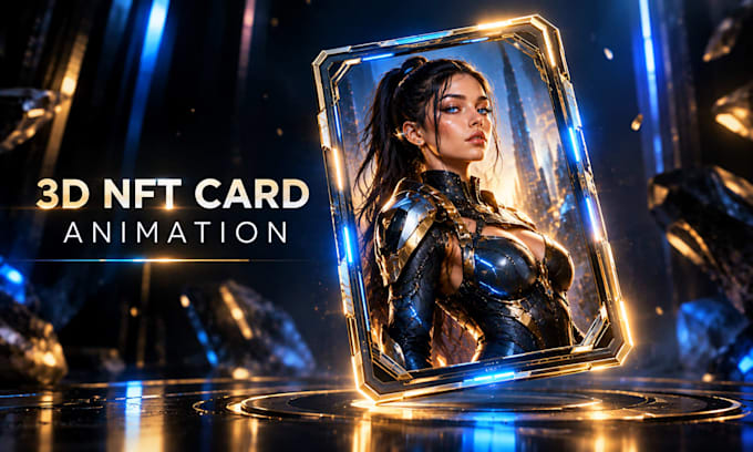 create 3d nft animation nft card animation nft trading card