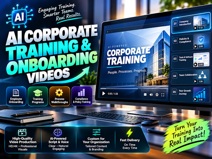 create ai corporate training and onboarding videos