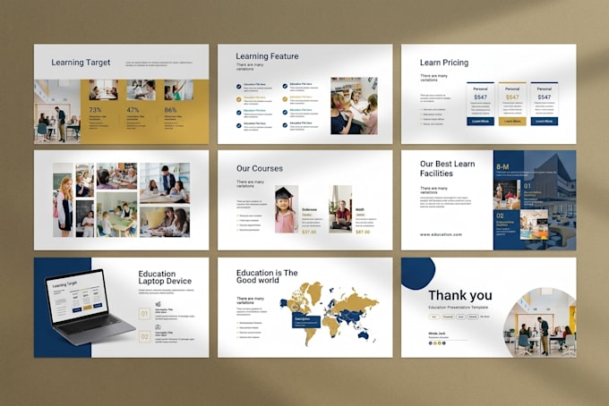 design redesign academic training online course presentations elearning deck ppt