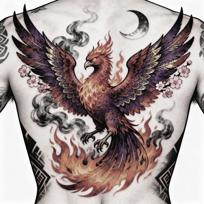 create an awesome tattoo design as a tattoo artist