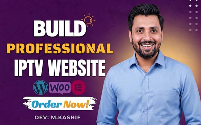build iptv website with wordpress and elementor iptv player