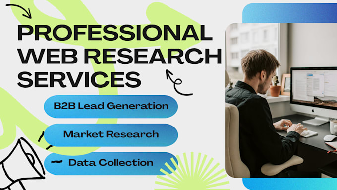 internet research, data collection, and excel data entry