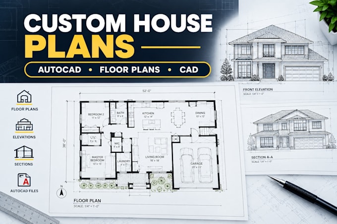 create professional residential house plans in autocad