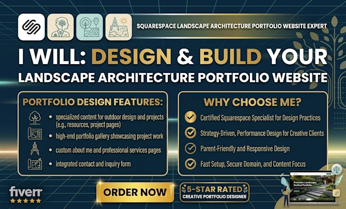 design squarespace landscape architecture portfolio website outdoor design