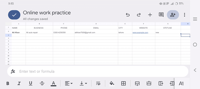 do accurate deta entry, copy paste and google sheet work
