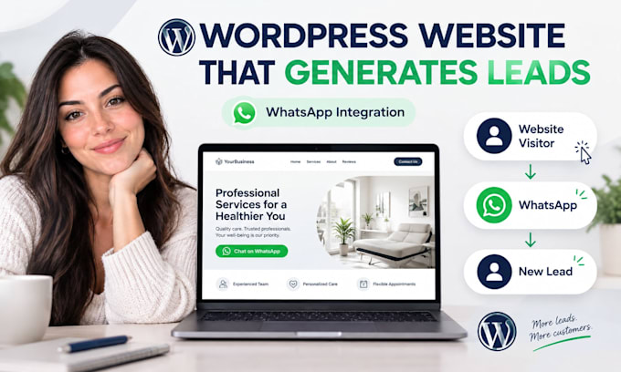 build a wordpress website that generates leads through whatsapp