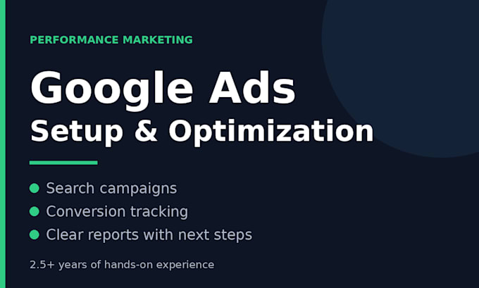 set up and optimize your google ads campaigns