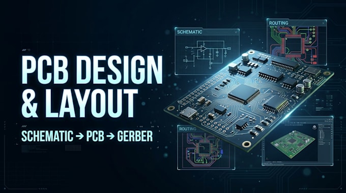 create pcb layouts, routing and fabrication files