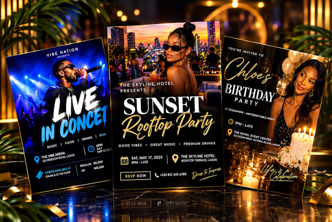 design professional event flyer, event brochure and promotional materials