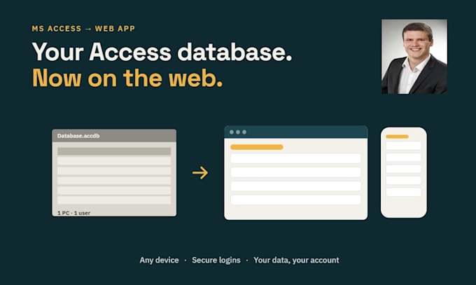 migrate your ms access database to supabase and build a web app