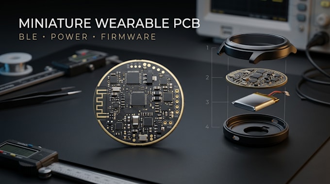 design small form factor wearable pcb with ble power management and firmware
