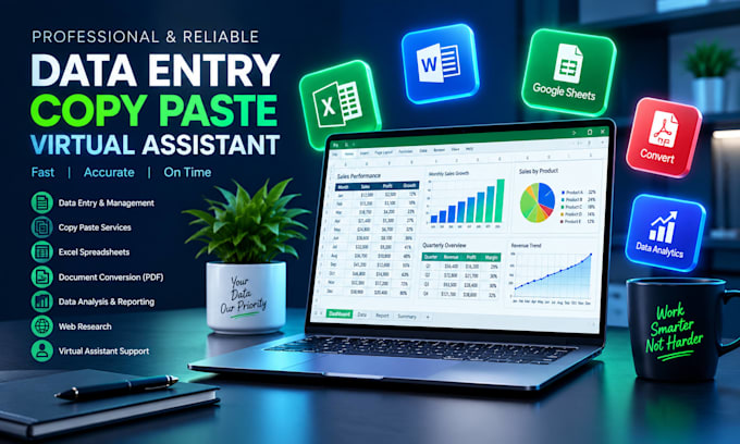 do professional data entry and copy paste work