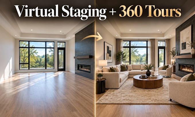 create virtual staging and 360 tours for virtual real estate