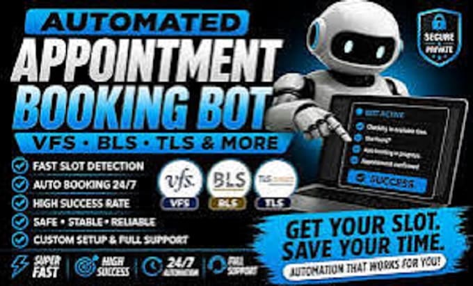 setup appointment booking bot,appointment bot,vfs appointment,vfs,booking bot