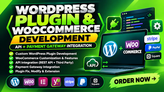 develop custom wordpress plugin woocommerce API payment gateway