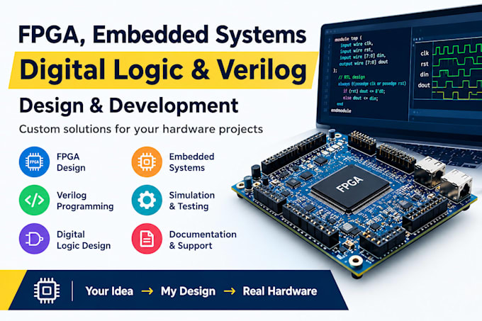 design fpga, embedded systems, digital logic and verilog projects