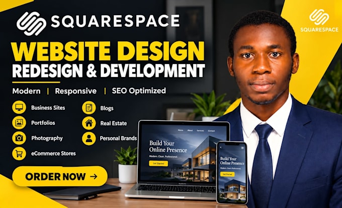 build, design and redesign sqarespace landing page website