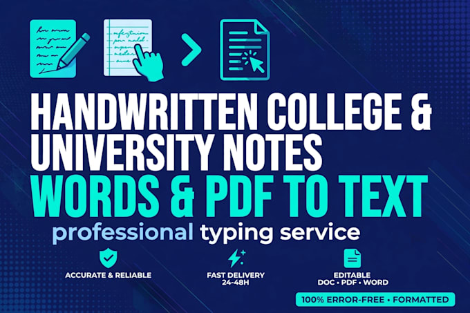 type handwritten notes words and pdf to text