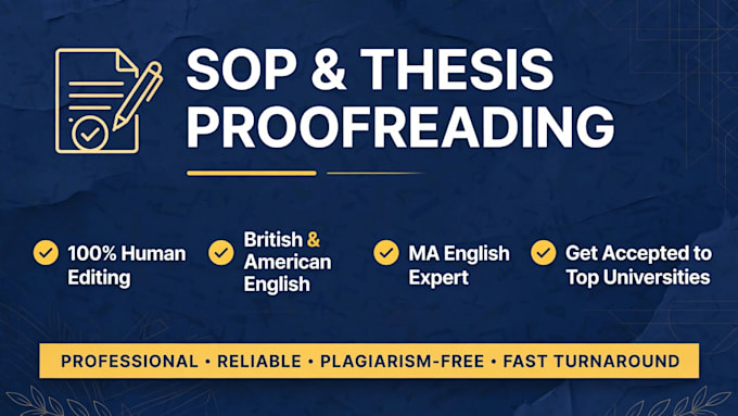 proofread and edit your sop thesis