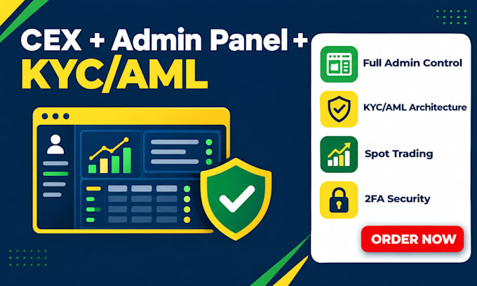develop centralized crypto exchange admin panel kyc aml
