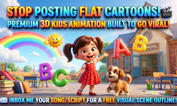 create 3d kids animation and nursery rhymes videos
