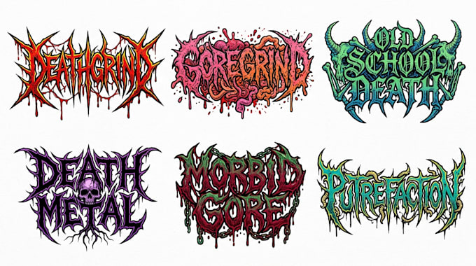 design old school death, deathgrind and goregrind logo