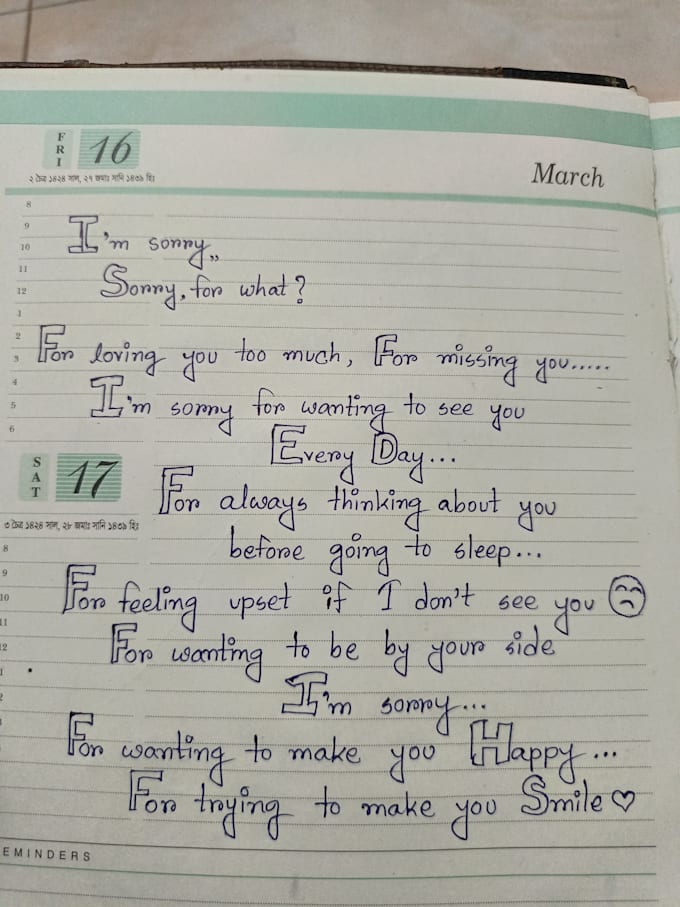 write beautiful, neat and attractive handwriting