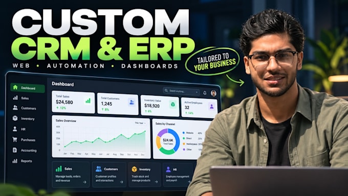 develop custom CRM and erp software for your business