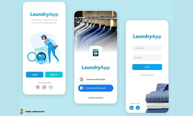 build laundry app, laundry website, dry cleaning app, home service app