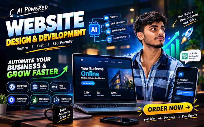 build ai powered business website