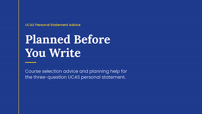 help you plan your ucas personal statement
