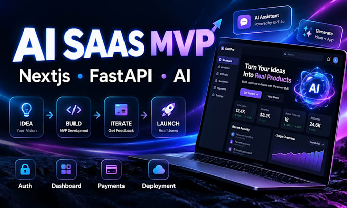 build a full stack ai saas mvp with nextjs and fastapi