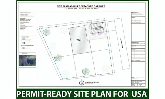 make site plan, plot plan of your property for city permit fast
