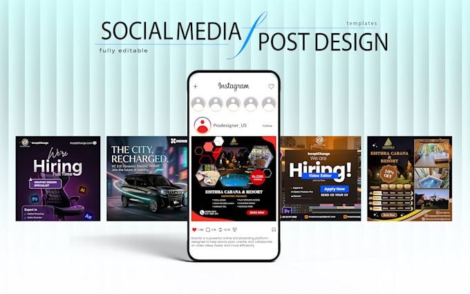 design custom instagram carousels, facebook ads, and posts